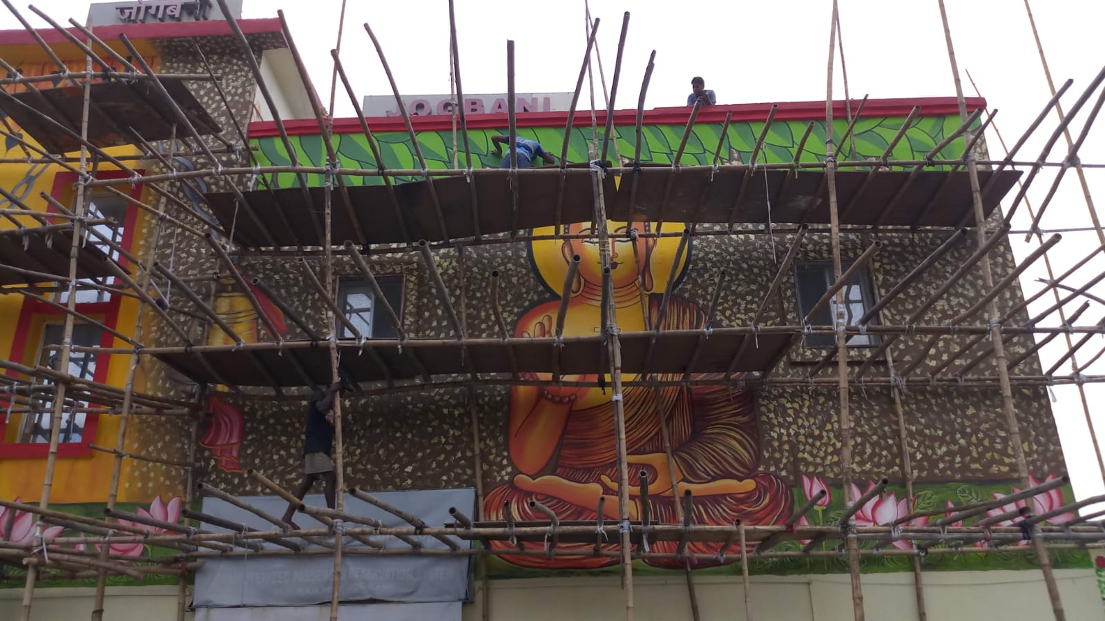 Lord Buddha Mural Scaffolding